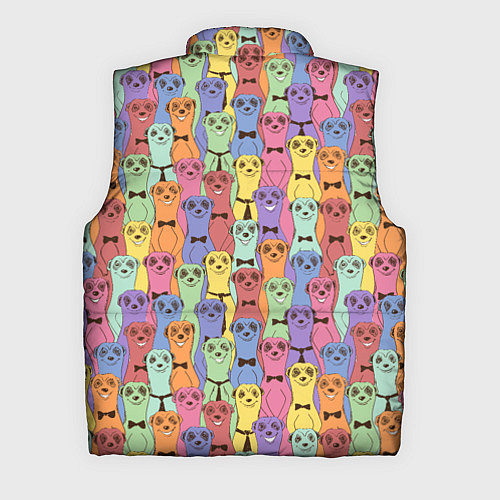Мужской жилет Красочные Сурикаты / 3D-Светло-серый – фото 2