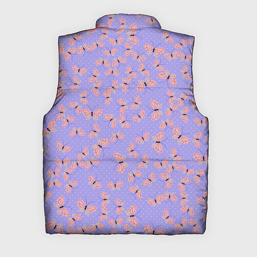 Мужской жилет Бабочки паттерн лиловый / 3D-Светло-серый – фото 2