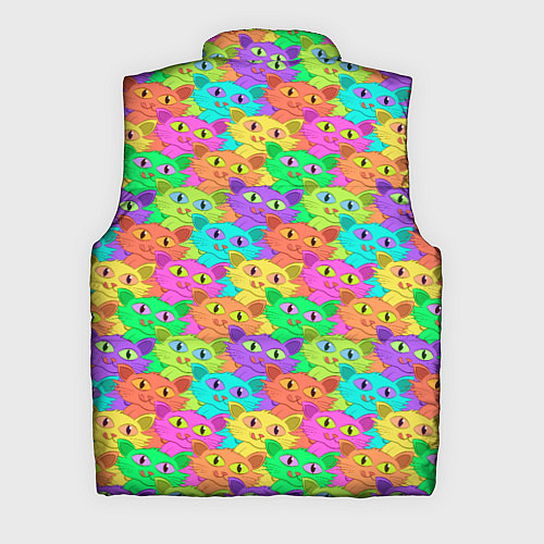 Мужской жилет Красочные Котики / 3D-Красный – фото 2