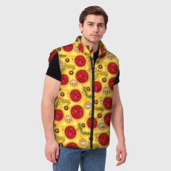 Мужской жилет Pizza salami, цвет: 3D-красный — фото 2