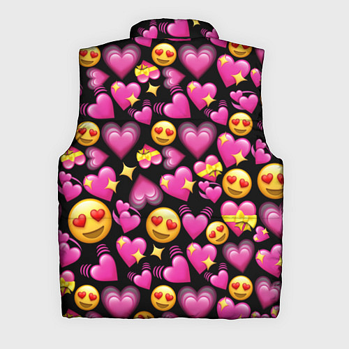 Мужской жилет Эмодзи сердечки / 3D-Черный – фото 2