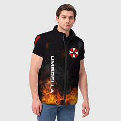 Мужской жилет Umbrella Corporation Огонь, цвет: 3D-красный — фото 2