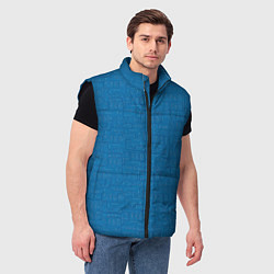 Мужской жилет Ночные небоскребы, цвет: 3D-черный — фото 2