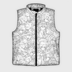 Мужской жилет ПЕРСОНАЖИ МАНГА ГЕНШИН ИМПАКТ, цвет: 3D-черный