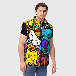 Мужской жилет Ромеро Бритто Настоящие лучшие друзья, цвет: 3D-черный — фото 2