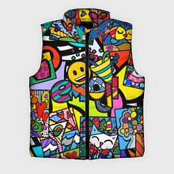 Мужской жилет Romero Britto - emoji, цвет: 3D-светло-серый