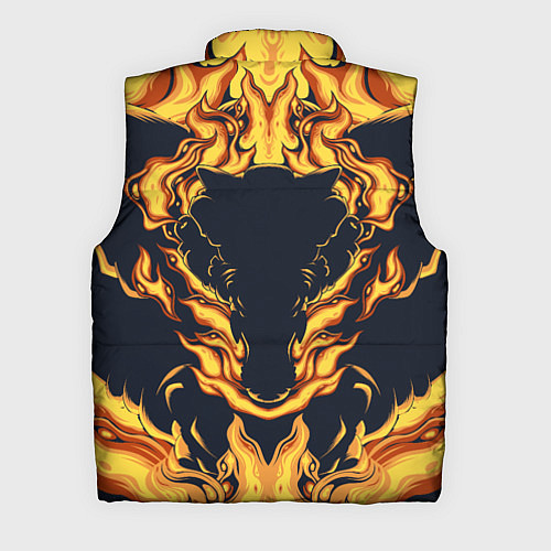 Мужской жилет Маска тигра в огне / 3D-Светло-серый – фото 2
