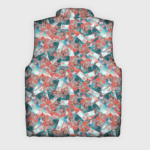 Мужской жилет Банкноты 20 франков / 3D-Светло-серый – фото 2
