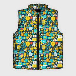 Мужской жилет Трейдер Криптовалют, цвет: 3D-светло-серый