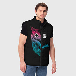 Мужской жилет Ночная сова Градиент, цвет: 3D-черный — фото 2
