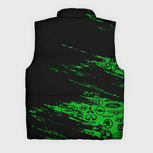 Мужской жилет Skoda: Паттерн авто брендов / 3D-Черный – фото 2