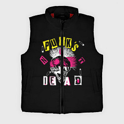 Мужской жилет PUNKS NOT DEAD ирокез, булавки, череп