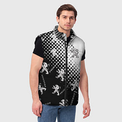 Мужской жилет Peugeot pattern львы, цвет: 3D-черный — фото 2