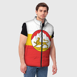 Мужской жилет Северная Осетия Алания Флаг, цвет: 3D-черный — фото 2