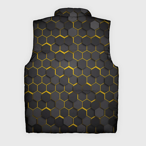 Мужской жилет Lamborghini - Золотые соты / 3D-Черный – фото 2