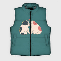 Мужской жилет Влюблённые бульдоги, цвет: 3D-светло-серый