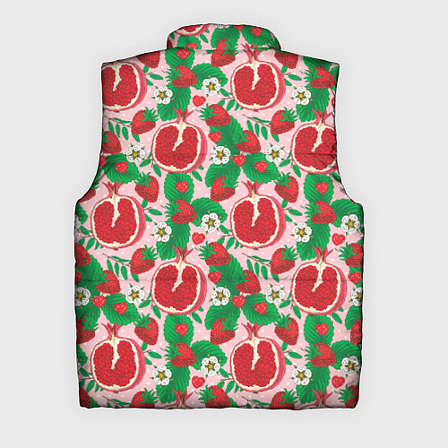 Мужской жилет Гранат фрукт паттерн / 3D-Светло-серый – фото 2