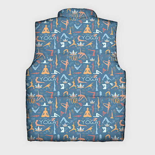 Мужской жилет Йога, Гимнастика, Медитация / 3D-Светло-серый – фото 2