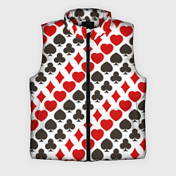 Мужской жилет Карточные Масти Card Suits, цвет: 3D-красный