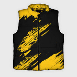 Мужской жилет BLACK AND YELLOW GRUNGE ГРАНЖ, цвет: 3D-черный