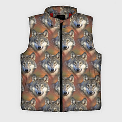 Мужской жилет Волки Wolfs паттерн, цвет: 3D-красный