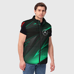 Мужской жилет MERCEDES-BENZ AMG NEON STRIPES PETRONAS, цвет: 3D-красный — фото 2