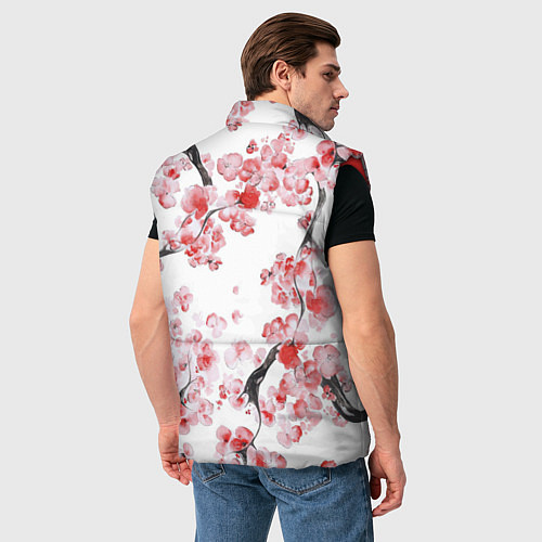 Мужской жилет Ранняя сакура / 3D-Красный – фото 4