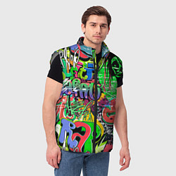 Мужской жилет Граффити с черепами, цвет: 3D-светло-серый — фото 2