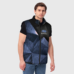 Мужской жилет Subaru субару спорт, цвет: 3D-черный — фото 2