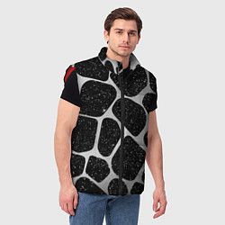 Мужской жилет Глиттер И Серебро, цвет: 3D-красный — фото 2