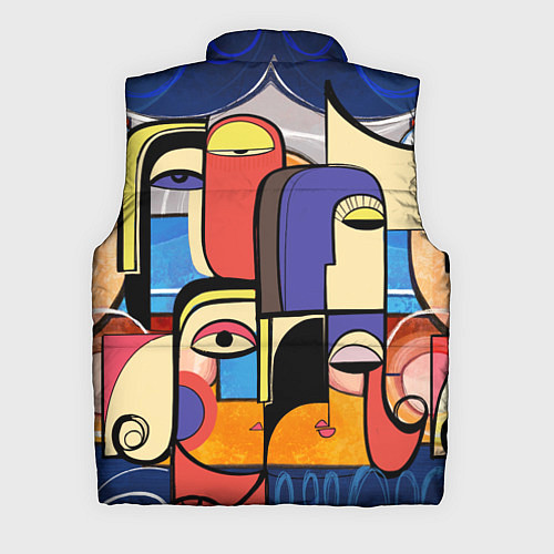 Мужской жилет Глазки - арт / 3D-Светло-серый – фото 2