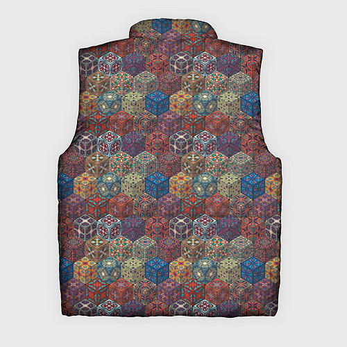 Мужской жилет Разноцветные Кубические Узоры / 3D-Светло-серый – фото 2
