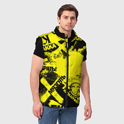 Мужской жилет Черно-желтый беспредел, цвет: 3D-черный — фото 2