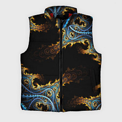 Мужской жилет Огненные фракталы 3d, цвет: 3D-красный