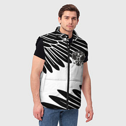 Мужской жилет ГЕРБ РОССИИ КРЫЛЬЯ СВОБОДЫ, цвет: 3D-черный — фото 2