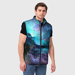 Мужской жилет Разноцветные тучи, цвет: 3D-черный — фото 2