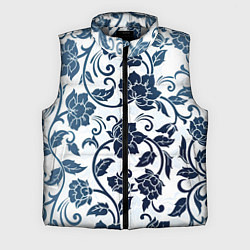 Мужской жилет Гжелевые цветы