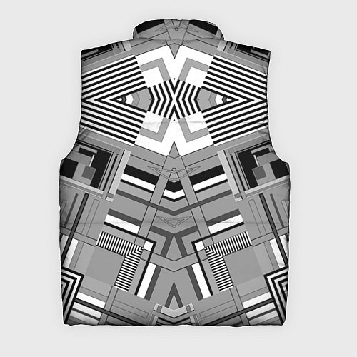 Мужской жилет Черно белый современный геометрический узор Симмет / 3D-Красный – фото 2
