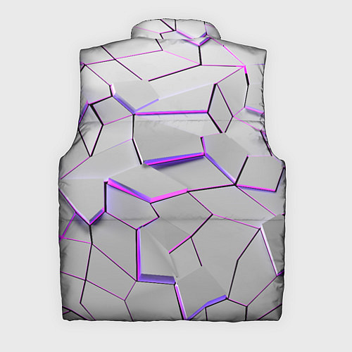 Мужской жилет 3д плиты - белый неон / 3D-Светло-серый – фото 2