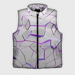 Мужской жилет 3д плиты - белый неон