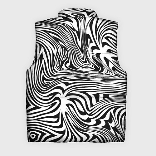 Мужской жилет Сумасшедшая зебра Абстрактный узор с извилистыми л / 3D-Черный – фото 2