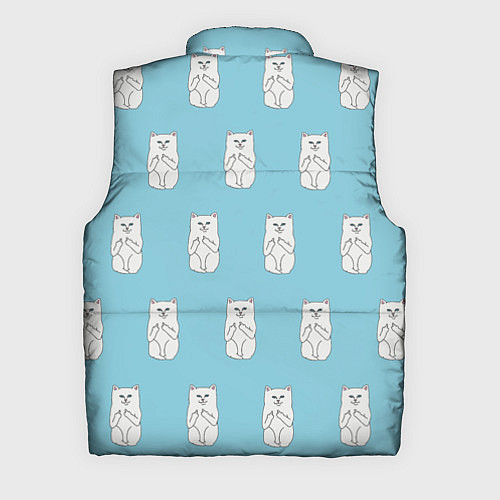 Мужской жилет Белый котик орнамент / 3D-Красный – фото 2