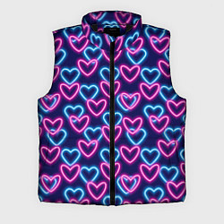 Мужской жилет Неоновые сердца, паттерн