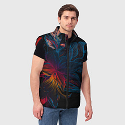 Мужской жилет Радужные цветы, цвет: 3D-красный — фото 2