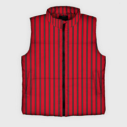 Мужской жилет Красно-черный узор в полоску