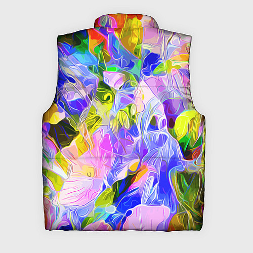 Мужской жилет Красочный цветочный узор Весна - Лето 2023 Colorfu / 3D-Черный – фото 2