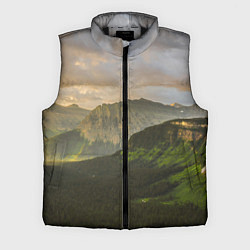 Мужской жилет Горы, лес, небо