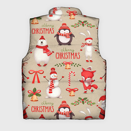 Мужской жилет СЧАСТЛИВОГО РОЖДЕСТВА MERRY CHRISTMAS / 3D-Черный – фото 2