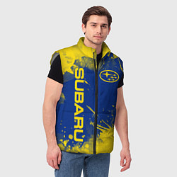 Мужской жилет SUBARU - СУБАРУ БРЫЗКИ КЛАССИЧЕСКИЕ, цвет: 3D-светло-серый — фото 2