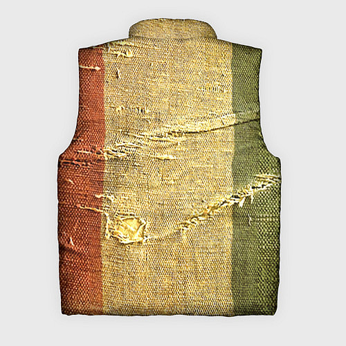 Мужской жилет Флаг Италии Мешковина Flag of Italy Burlap / 3D-Красный – фото 2